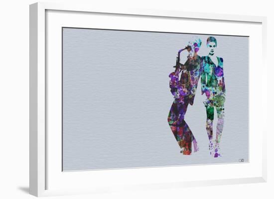 Jazzman Watercolor-NaxArt-Framed Art Print