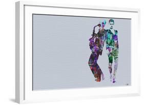 Jazzman Watercolor-NaxArt-Framed Art Print