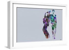 Jazzman Watercolor-NaxArt-Framed Art Print