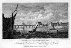 Vauxhall Bridge and Millbank Penitentiary, Westminster, London, 1817-JC Varrall-Giclee Print