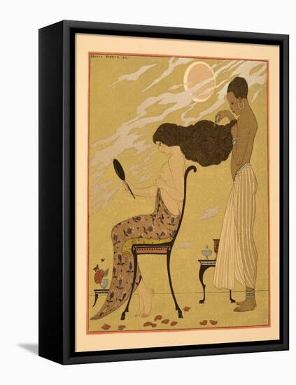 Je Chant Ma Chair & Ma Vie, Illustration from Les Chansons De Bilitis, by Pierre Louys, Pub. 1922 (-Georges Barbier-Framed Stretched Canvas