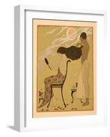 Je Chant Ma Chair & Ma Vie, Illustration from Les Chansons De Bilitis, by Pierre Louys, Pub. 1922 (-Georges Barbier-Framed Giclee Print