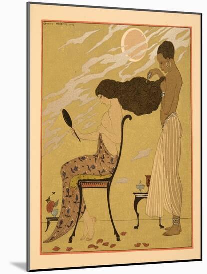 Je Chant Ma Chair & Ma Vie, Illustration from Les Chansons De Bilitis, by Pierre Louys, Pub. 1922 (-Georges Barbier-Mounted Giclee Print