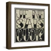 Je Ne Sais Quoi?-Daniel Bombardier-Framed Art Print