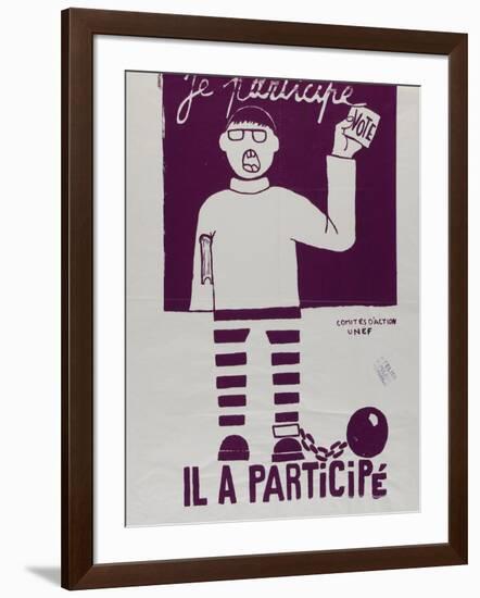 Je participe, il a participé-null-Framed Giclee Print