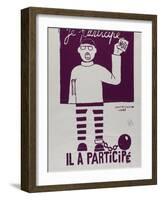 Je participe, il a participé-null-Framed Giclee Print