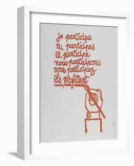 Je participe-null-Framed Giclee Print