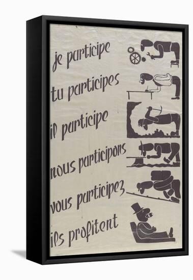 Je participe...-null-Framed Stretched Canvas