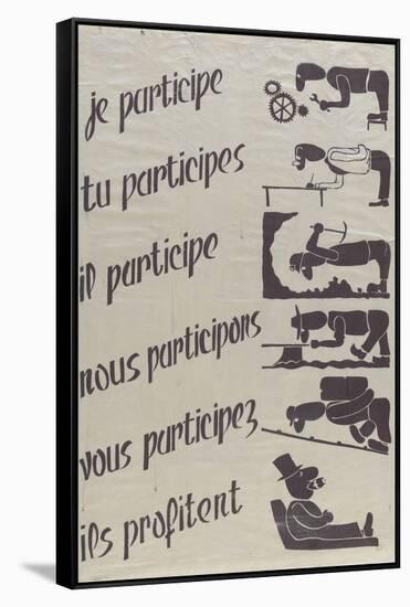 Je participe...-null-Framed Stretched Canvas