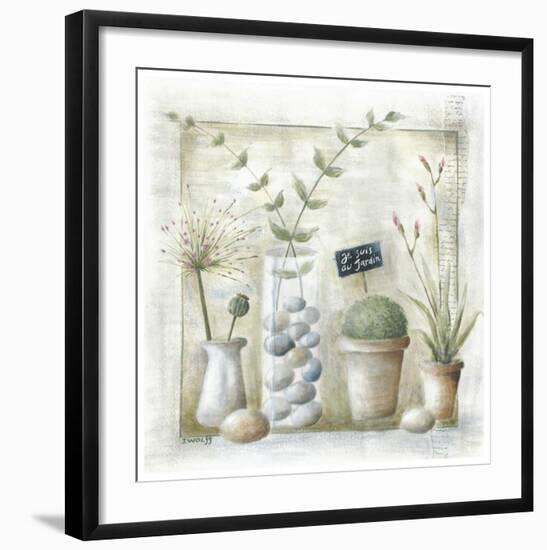 Je Suis au Jardin-Joelle Wolff-Framed Art Print