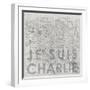 Je Suis Charlie - Map of Paris, France-null-Framed Premium Giclee Print