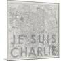 Je Suis Charlie - Map of Paris, France-null-Mounted Giclee Print