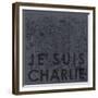 Je Suis Charlie - Map of Paris, France-null-Framed Giclee Print