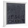 Je Suis Charlie - Map of Paris, France-null-Framed Giclee Print