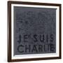 Je Suis Charlie - Map of Paris, France-null-Framed Giclee Print