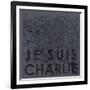 Je Suis Charlie - Map of Paris, France-null-Framed Giclee Print