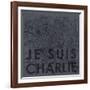 Je Suis Charlie - Map of Paris, France-null-Framed Giclee Print