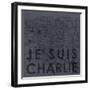 Je Suis Charlie - Map of Paris, France-null-Framed Premium Giclee Print