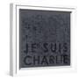 Je Suis Charlie - Map of Paris, France-null-Framed Premium Giclee Print