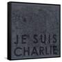 Je Suis Charlie - Map of Paris, France-null-Framed Stretched Canvas