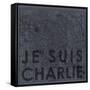 Je Suis Charlie - Map of Paris, France-null-Framed Stretched Canvas