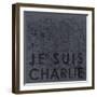 Je Suis Charlie - Map of Paris, France-null-Framed Giclee Print