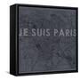 Je Suis Paris - Map of Paris, France-null-Framed Stretched Canvas