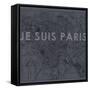 Je Suis Paris - Map of Paris, France-null-Framed Stretched Canvas