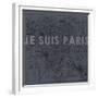 Je Suis Paris - Map of Paris, France-null-Framed Giclee Print