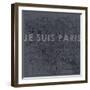 Je Suis Paris - Map of Paris, France-null-Framed Giclee Print