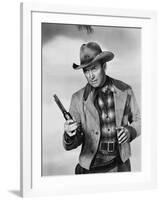 Je suis un aventurier THE FAR COUNTRY by AnthonyMann with James Stewart, 1955 (b/w photo)-null-Framed Photo