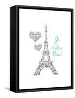 Je T'adore Paris Vintage-Marion De Lauzun-Framed Stretched Canvas