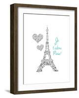 Je T'adore Paris Vintage-Marion De Lauzun-Framed Premium Giclee Print