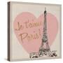 Je t'aime Paris!-Nicholas Biscardi-Stretched Canvas