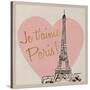 Je t'aime Paris!-Nicholas Biscardi-Stretched Canvas