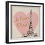 Je t'aime Paris!-Nicholas Biscardi-Framed Art Print