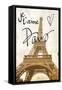 Je T'aime Paris-Emily Navas-Framed Stretched Canvas