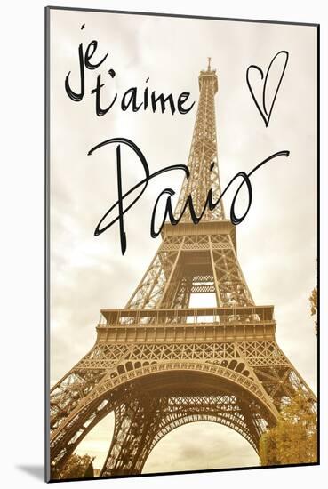 Je T'aime Paris-Emily Navas-Mounted Art Print