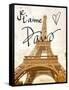 Je t'aime Paris-Emily Navas-Framed Stretched Canvas