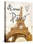 Je t'aime Paris-Emily Navas-Stretched Canvas