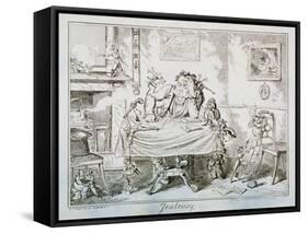 Jealousy, 1835-George Cruikshank-Framed Stretched Canvas