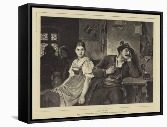 Jealousy-Hugo Kauffmann-Framed Stretched Canvas