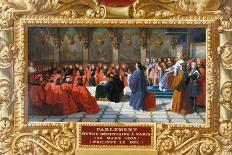 Philip IV the Fair Establishes the Parliament in Paris in 1303-Jean Alaux-Giclee Print
