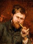 Man Smoking a Pipe, c.1875-Jean Alexandre Joseph Falguiere-Giclee Print