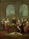 St. Vincent De Paul and the Sisters of Charity, circa 1729-Jean Andre-Framed Giclee Print