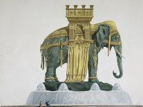 View of the Elephant Fountain at the Place de La Bastille, circa 1805-1810-Jean Antoine Alavoine-Giclee Print