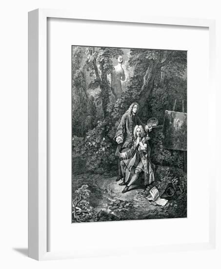 Jean Antoine Watteau and His Friend Monsieur De Julienne-Jean Antoine Watteau-Framed Giclee Print