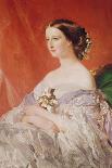 Empress Eugenie (1826-1920) after a Portrait by Francois Xavier Winterhalter (1806-73)-Jean Baptiste Ange Tissier-Framed Giclee Print