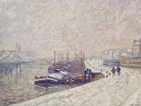 Péniches sur la Seine à Bercy, vers 1871 (recto)-Jean-Baptiste Armand Guillaumin-Giclee Print