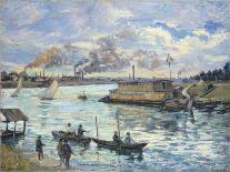 Péniches sur la Seine à Bercy, vers 1871 (recto)-Jean-Baptiste Armand Guillaumin-Giclee Print